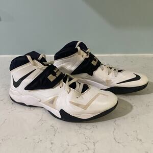 NIKE Lebron Soldier VII 7 Mens 14 White/Black  Basketball Sneakers Shoes